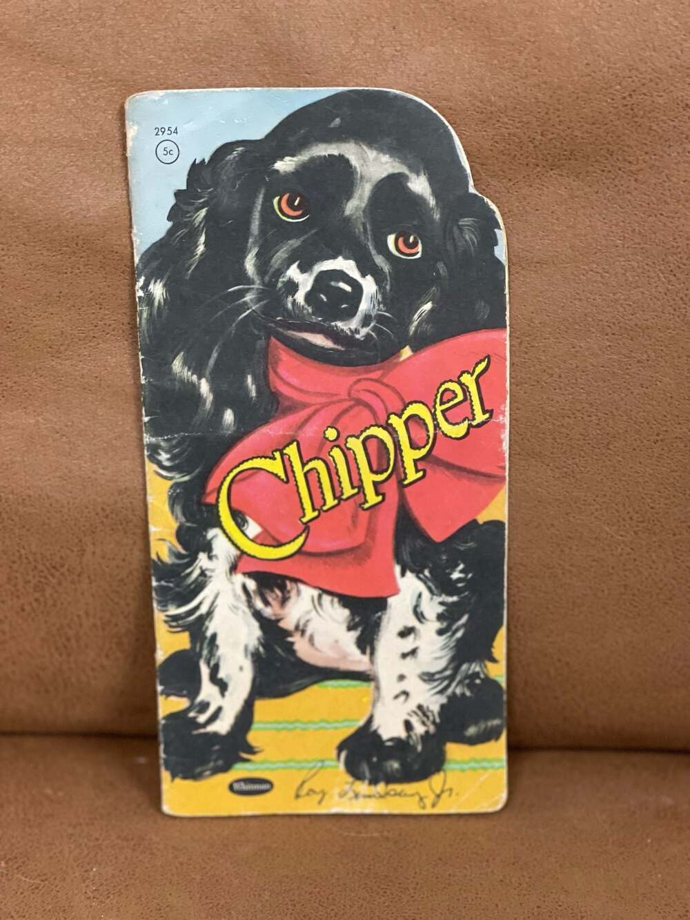 Vintage 1949 Whitman Chipper the Dog Shaped Children's Book